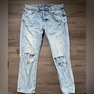 White wash jeans